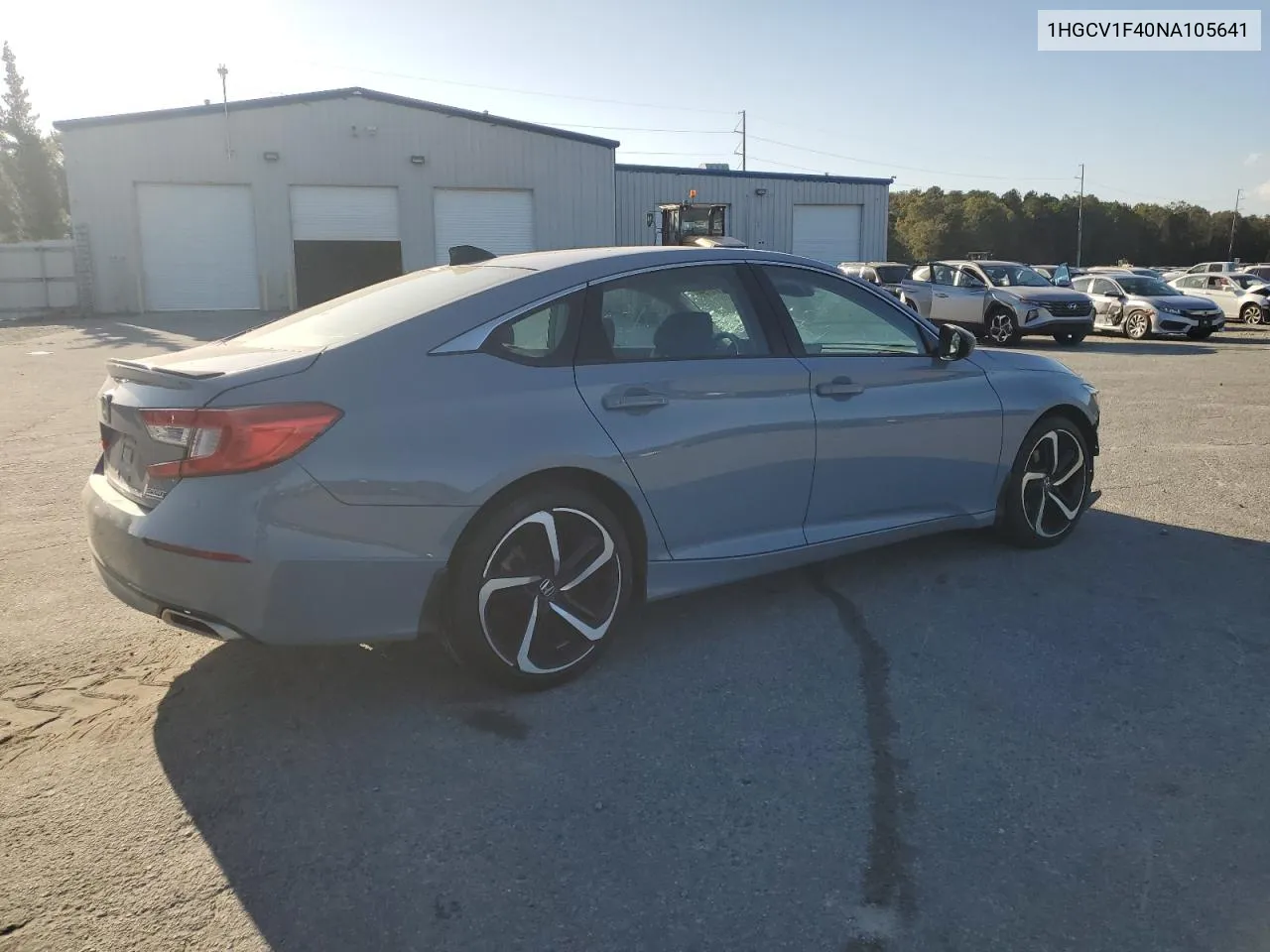 1HGCV1F40NA105641 2022 Honda Accord Sport Se