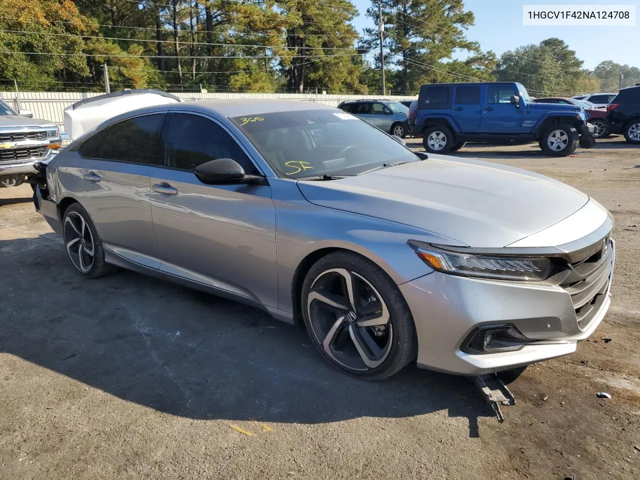 2022 Honda Accord Sport Se VIN: 1HGCV1F42NA124708 Lot: 77439684