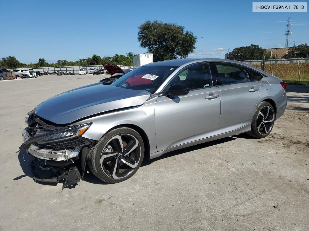 1HGCV1F39NA117813 2022 Honda Accord Sport