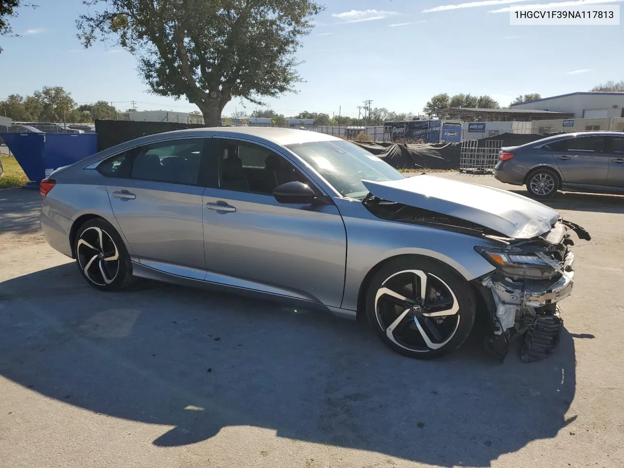 2022 Honda Accord Sport VIN: 1HGCV1F39NA117813 Lot: 77537274