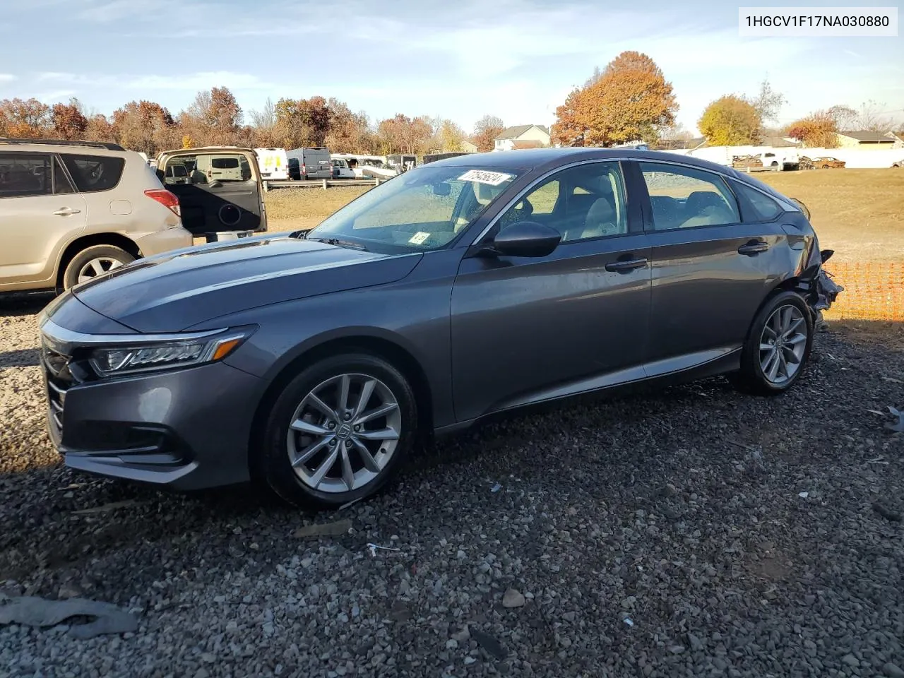 1HGCV1F17NA030880 2022 Honda Accord Lx