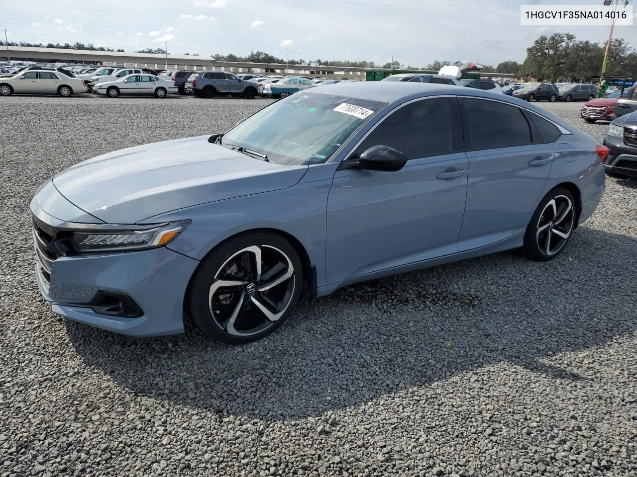 2022 Honda Accord Sport VIN: 1HGCV1F35NA014016 Lot: 77600714