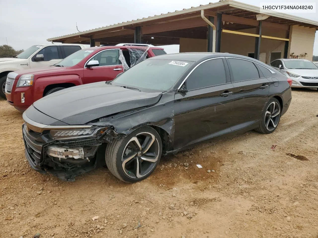 2022 Honda Accord Sport VIN: 1HGCV1F34NA048240 Lot: 77945584