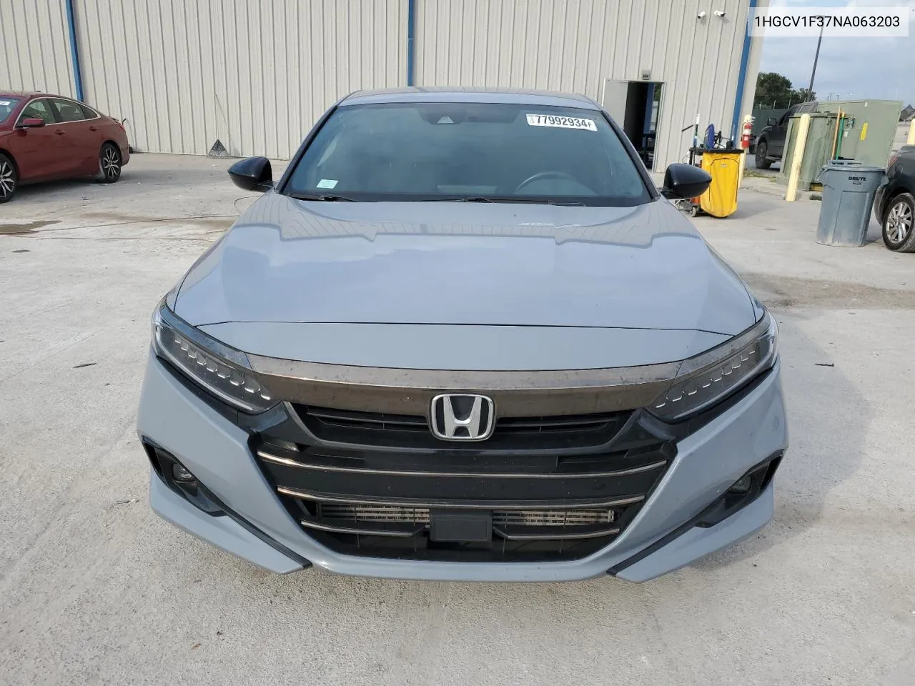 2022 Honda Accord Sport VIN: 1HGCV1F37NA063203 Lot: 77992934