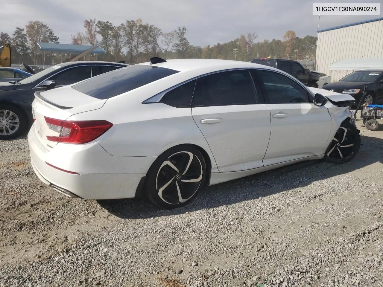 2022 Honda Accord Sport VIN: 1HGCV1F30NA090274 Lot: 78613134