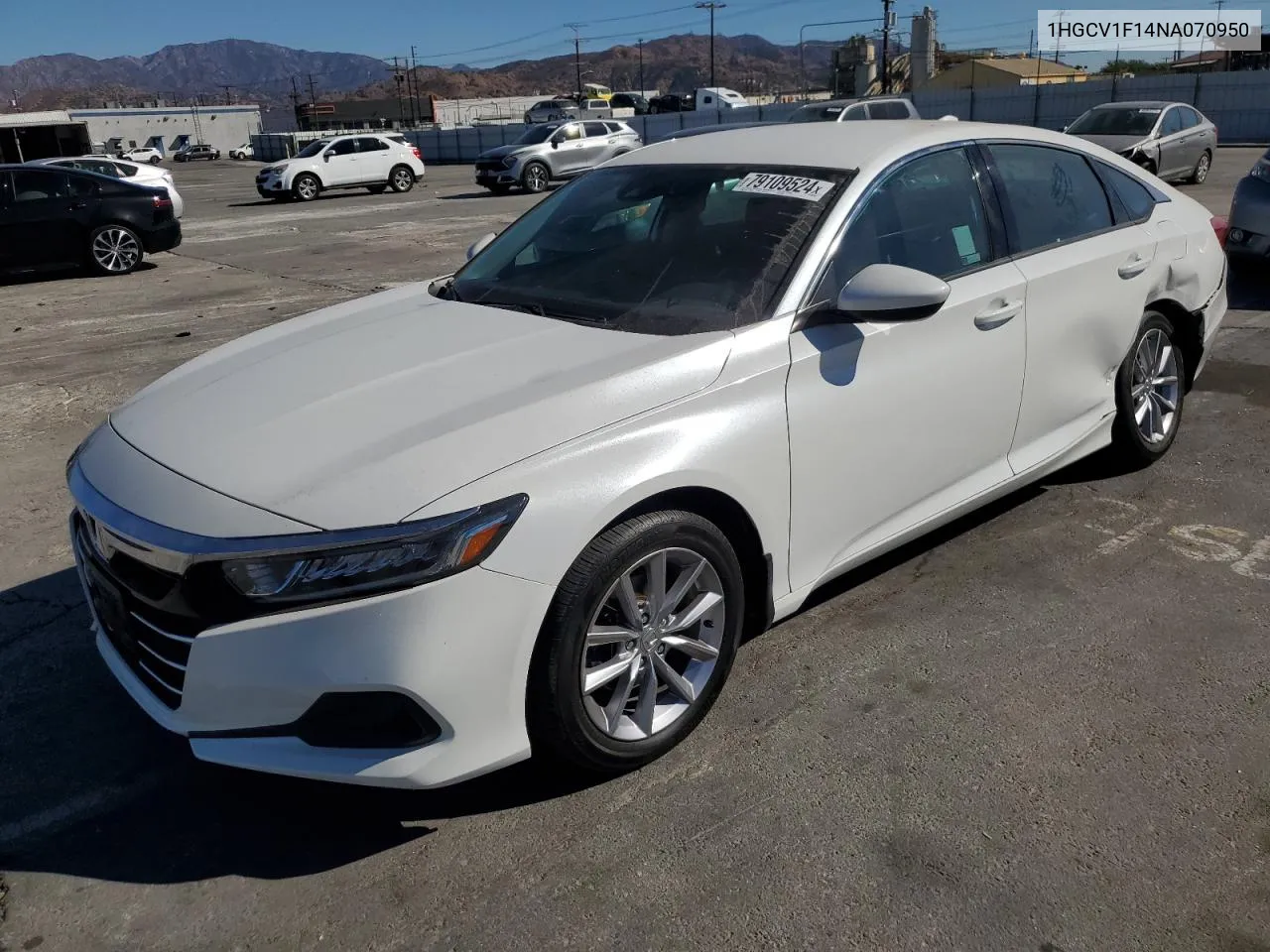 2022 Honda Accord Lx VIN: 1HGCV1F14NA070950 Lot: 79109524