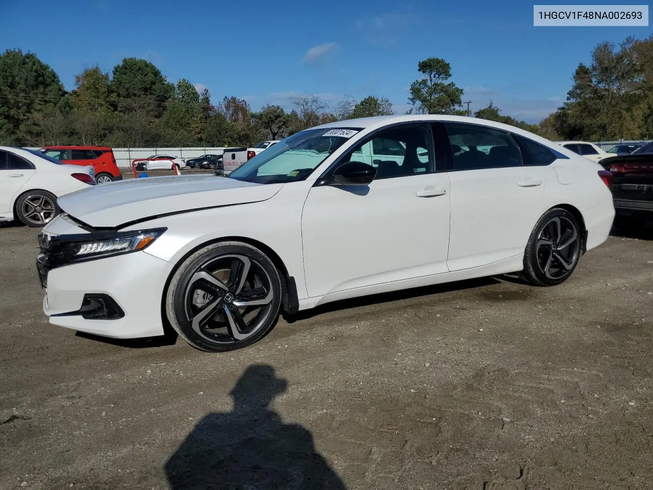 2022 Honda Accord Sport Se VIN: 1HGCV1F48NA002693 Lot: 80001634