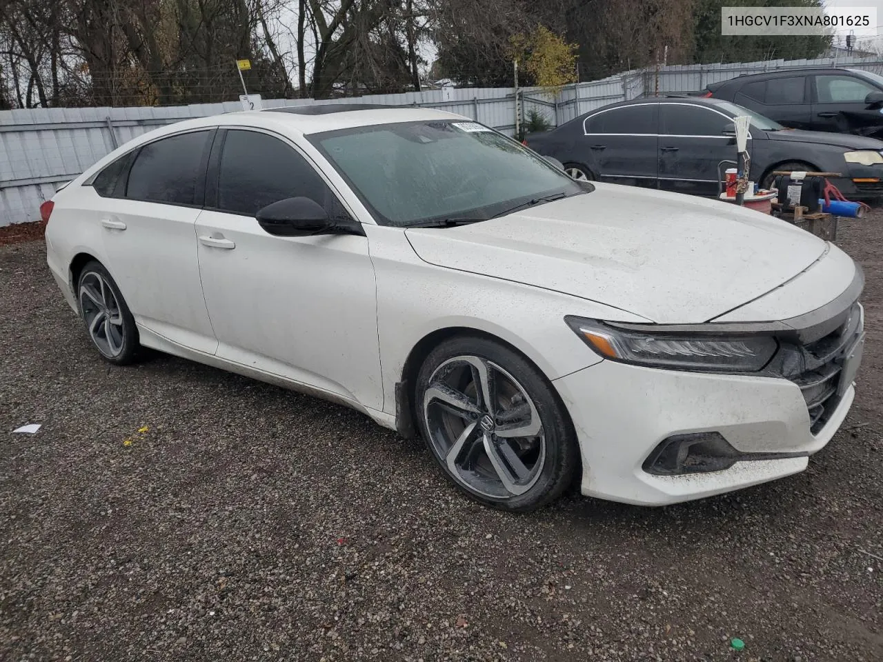 2022 Honda Accord Sport VIN: 1HGCV1F3XNA801625 Lot: 80768904