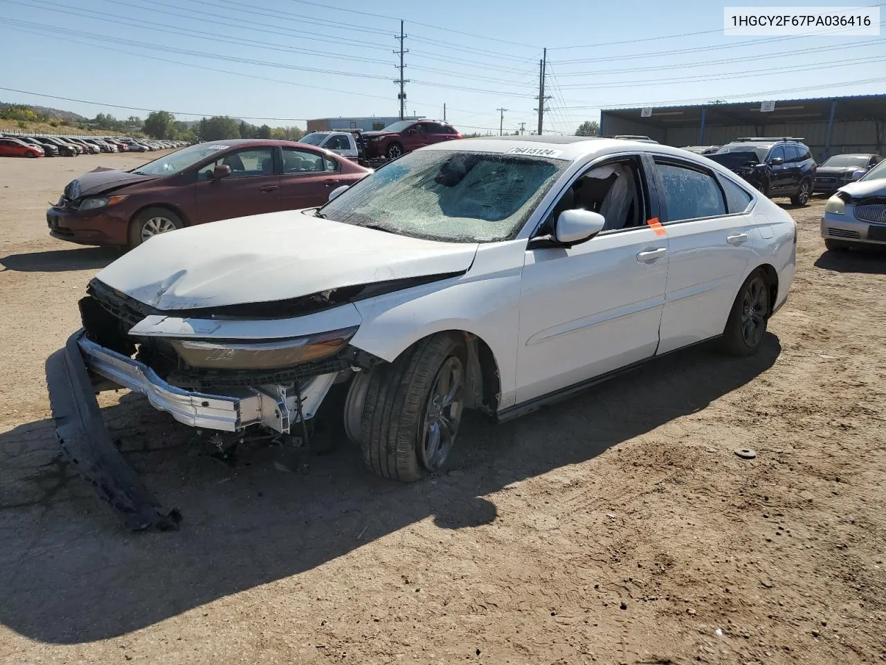 2023 Honda Accord Hybrid Exl VIN: 1HGCY2F67PA036416 Lot: 76415124