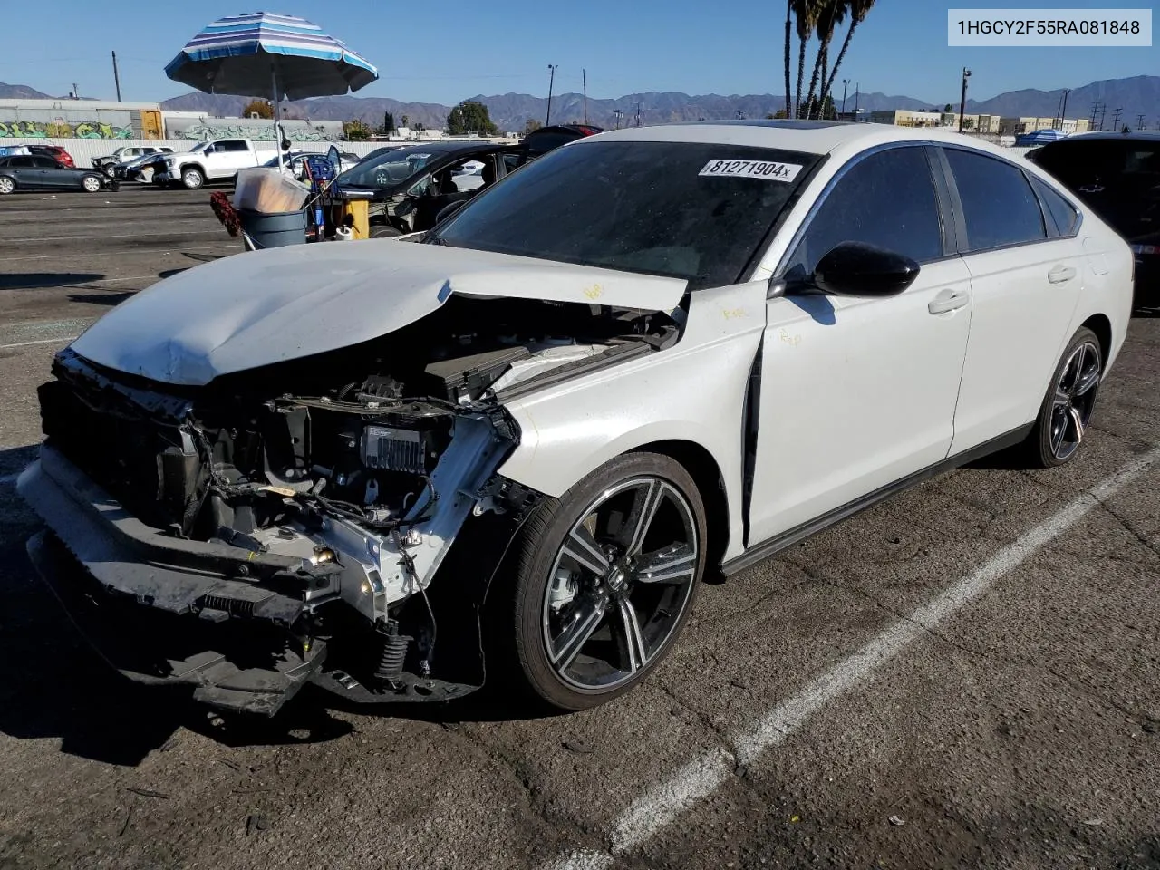 2024 Honda Accord Hybrid Sport VIN: 1HGCY2F55RA081848 Lot: 81271904