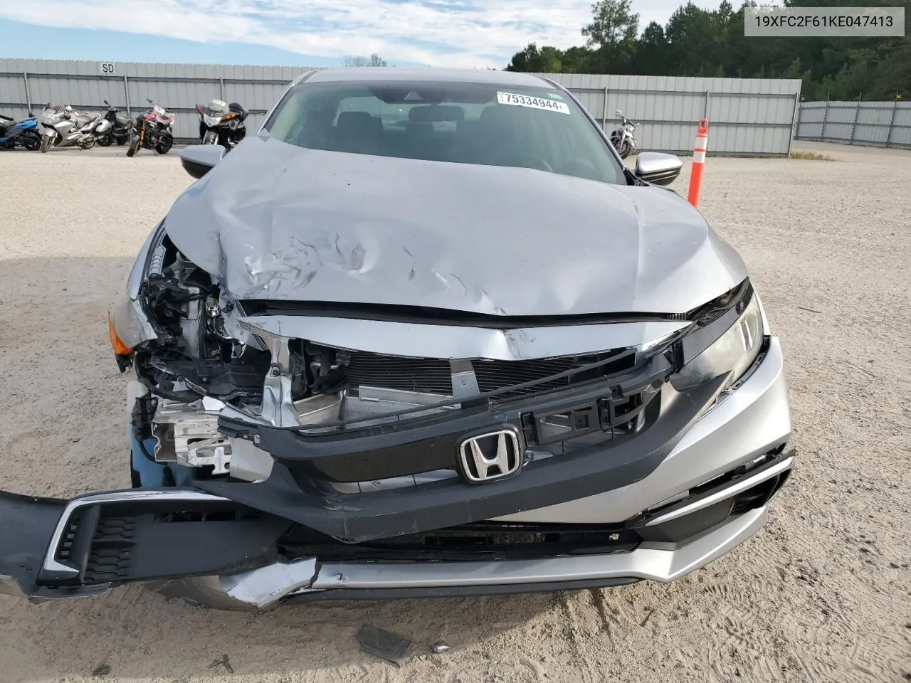 2019 Honda Civic Lx VIN: 19XFC2F61KE047413 Lot: 75334944