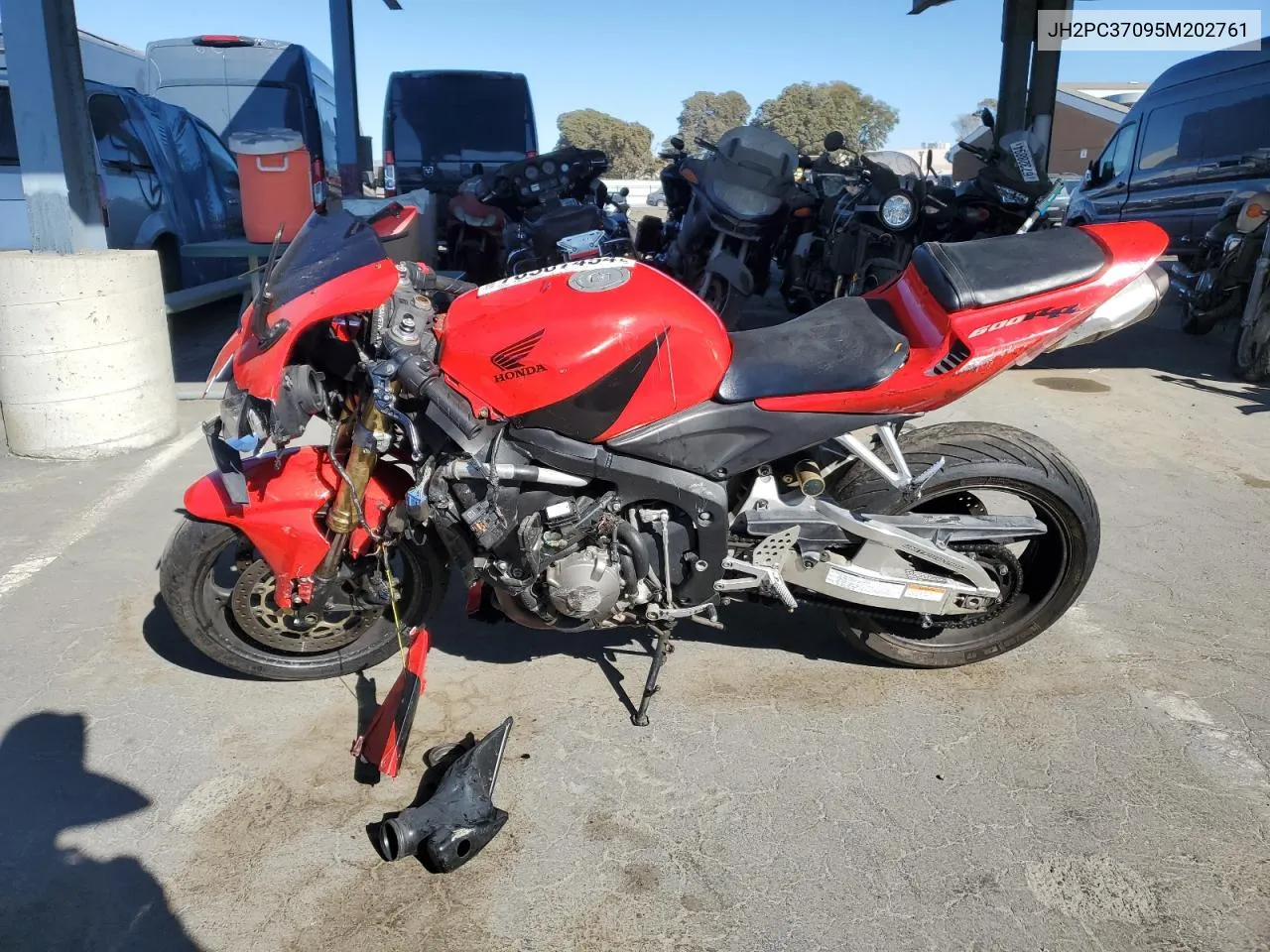 2005 Honda Cbr600 Rr VIN: JH2PC37095M202761 Lot: 78507454