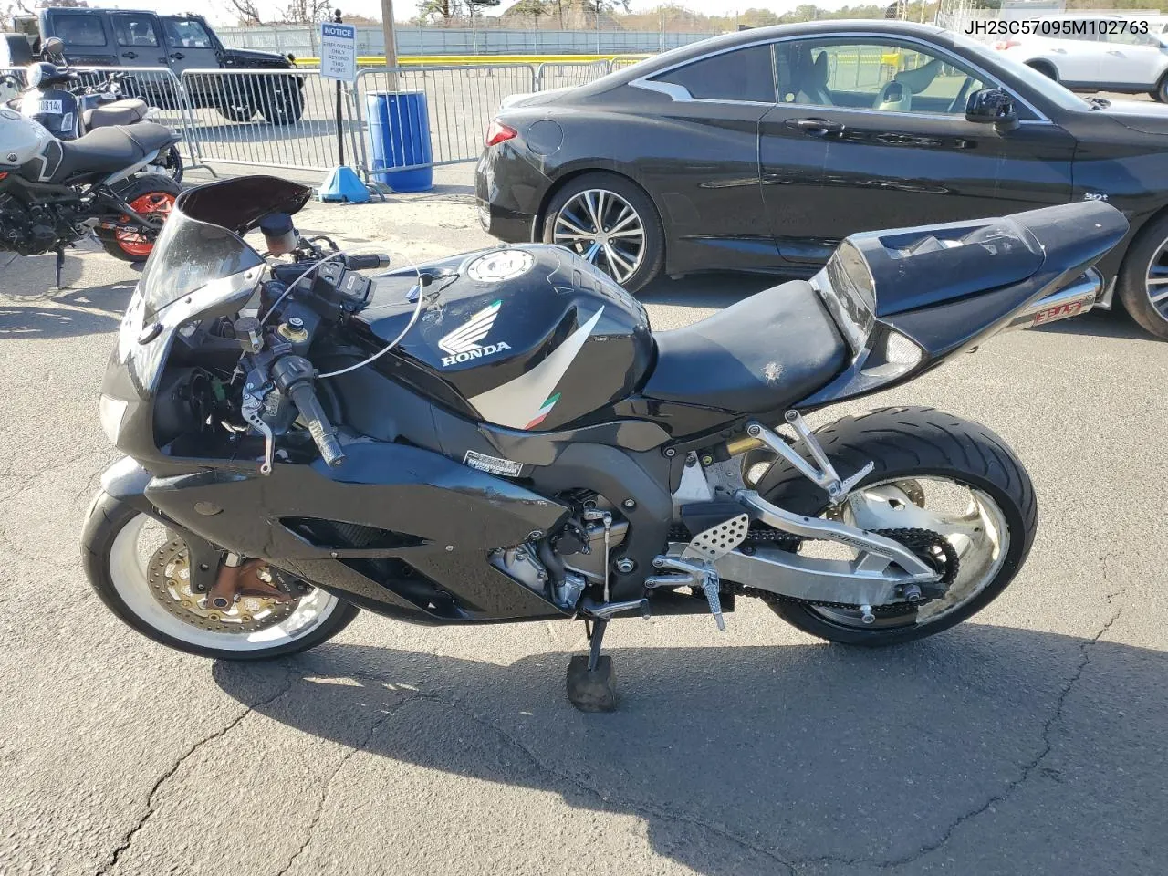 2005 Honda Cbr1000 Rr VIN: JH2SC57095M102763 Lot: 80063294