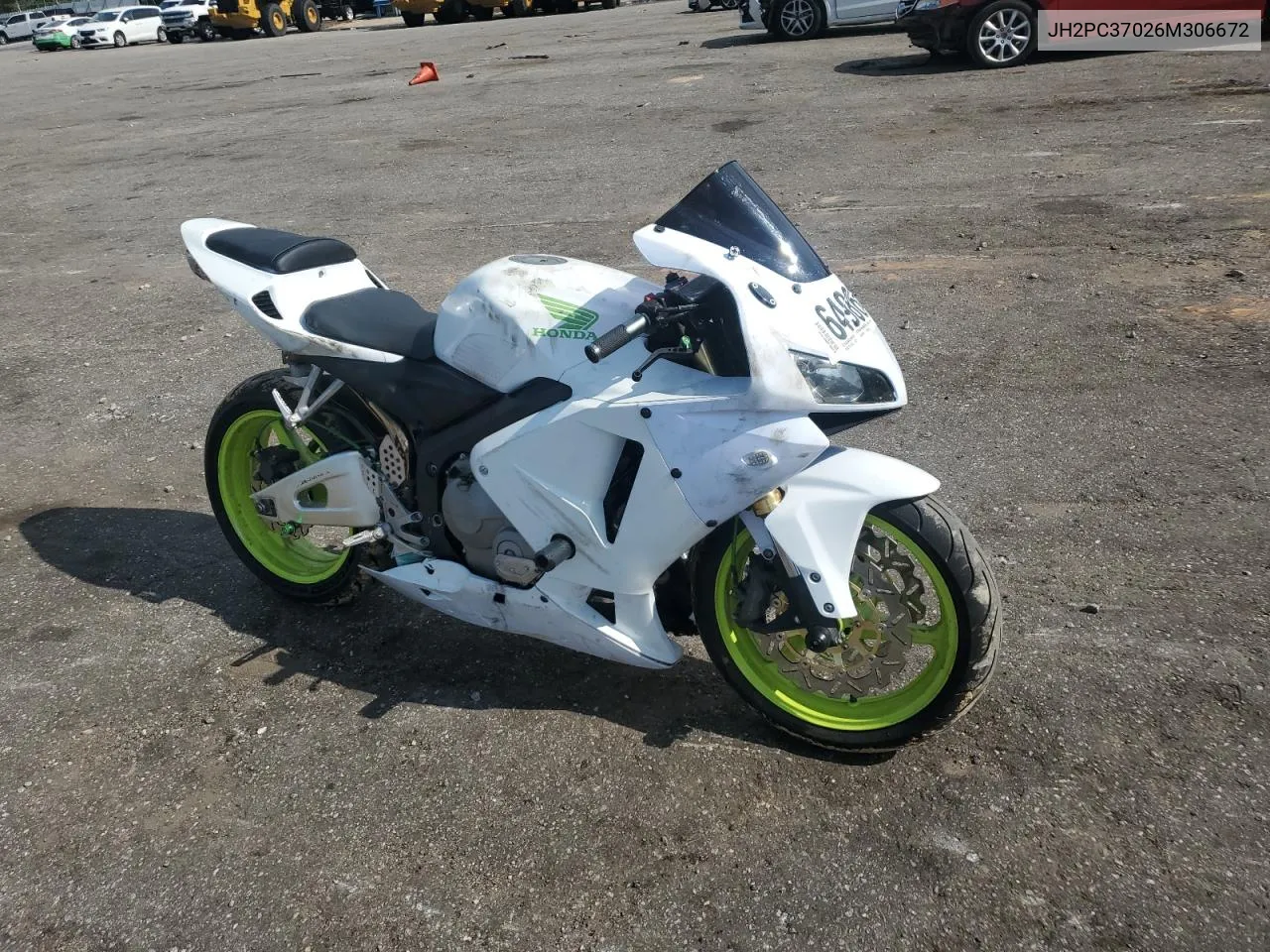 2006 Honda Cbr600 Rr VIN: JH2PC37026M306672 Lot: 64986044