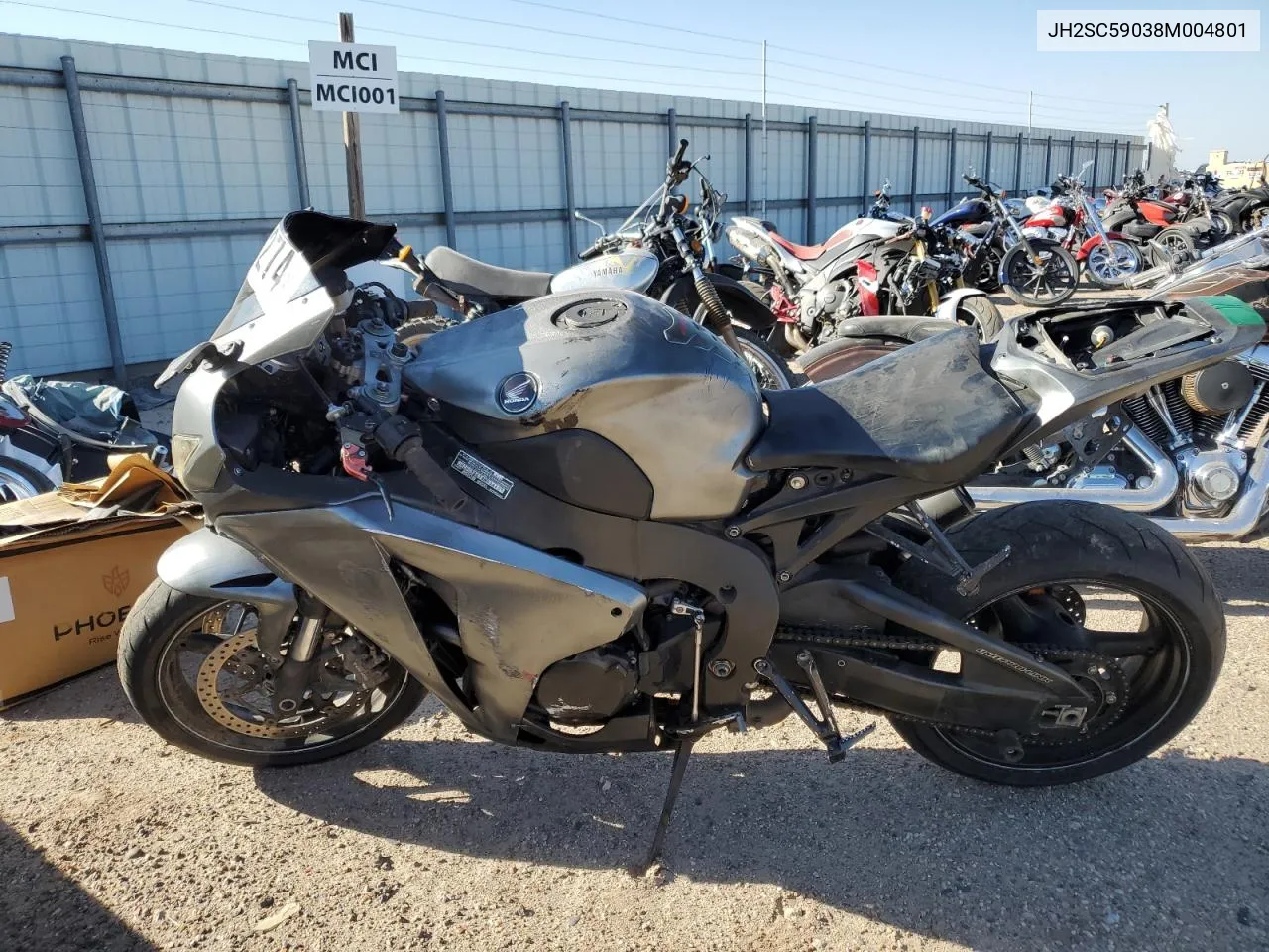 2008 Honda Cbr1000 Rr VIN: JH2SC59038M004801 Lot: 74521274