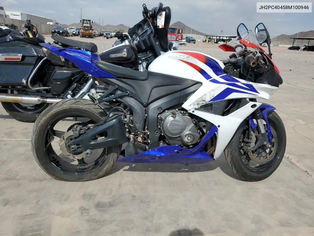 2008 Honda Cbr600 Rr VIN: JH2PC40458M100946 Lot: 74925584