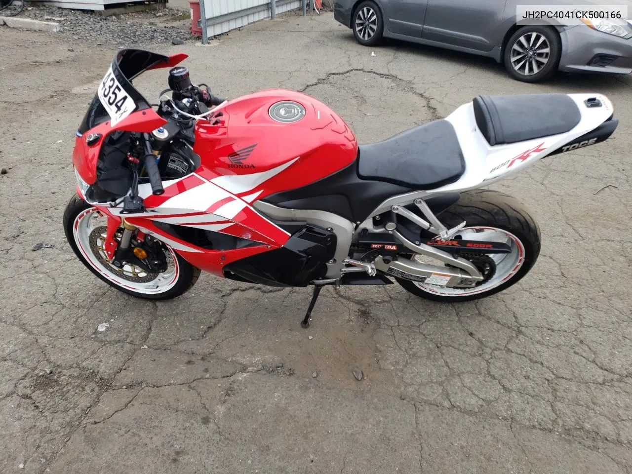 2012 Honda Cbr600 Rr VIN: JH2PC4041CK500166 Lot: 70374354