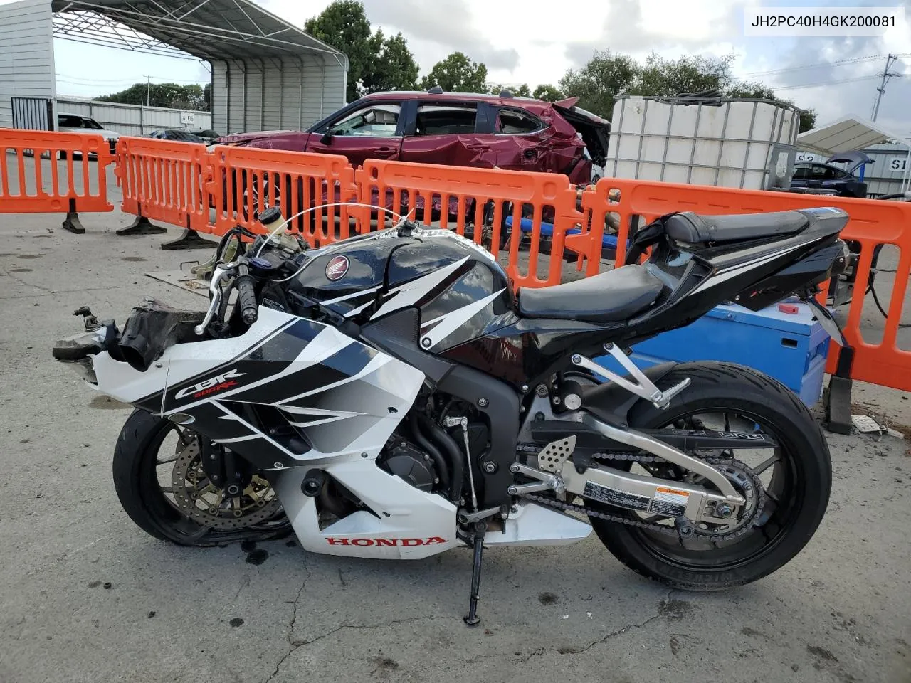 2016 Honda Cbr600 Rr VIN: JH2PC40H4GK200081 Lot: 78195474