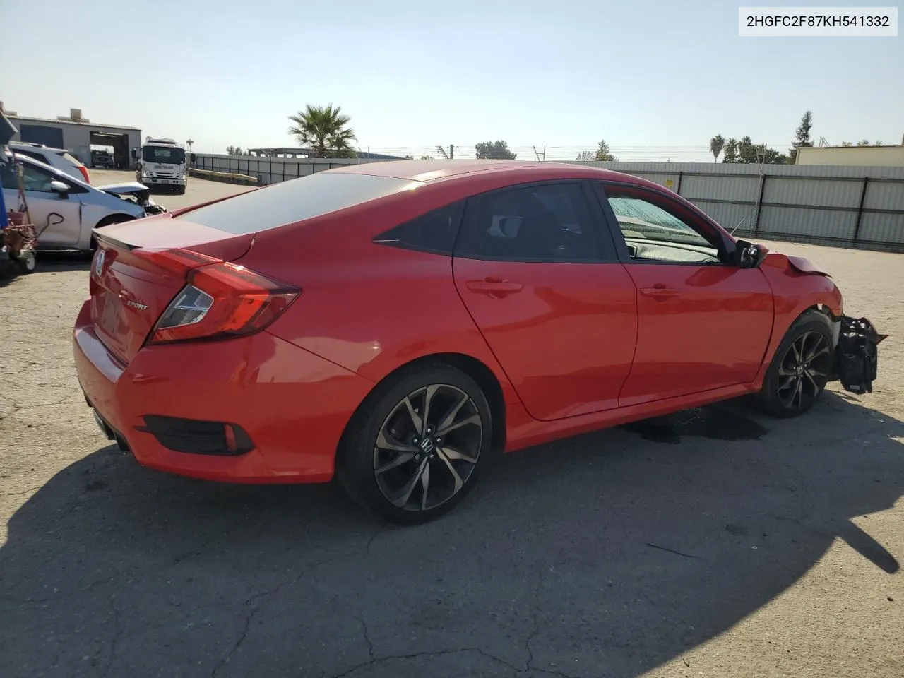 2019 Honda Civic Sport VIN: 2HGFC2F87KH541332 Lot: 76322594