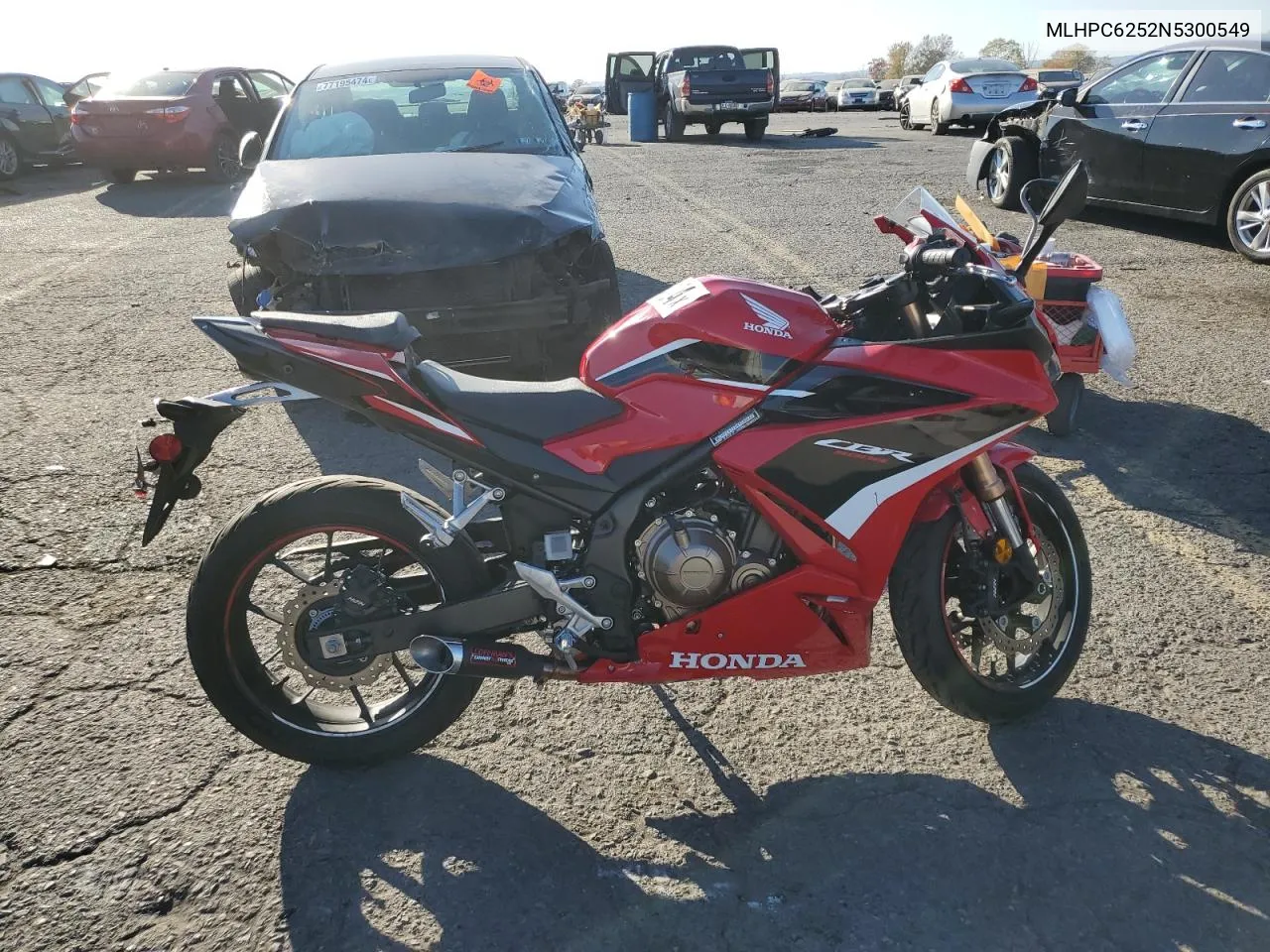 2022 Honda Cbr500 Ra VIN: MLHPC6252N5300549 Lot: 77074124