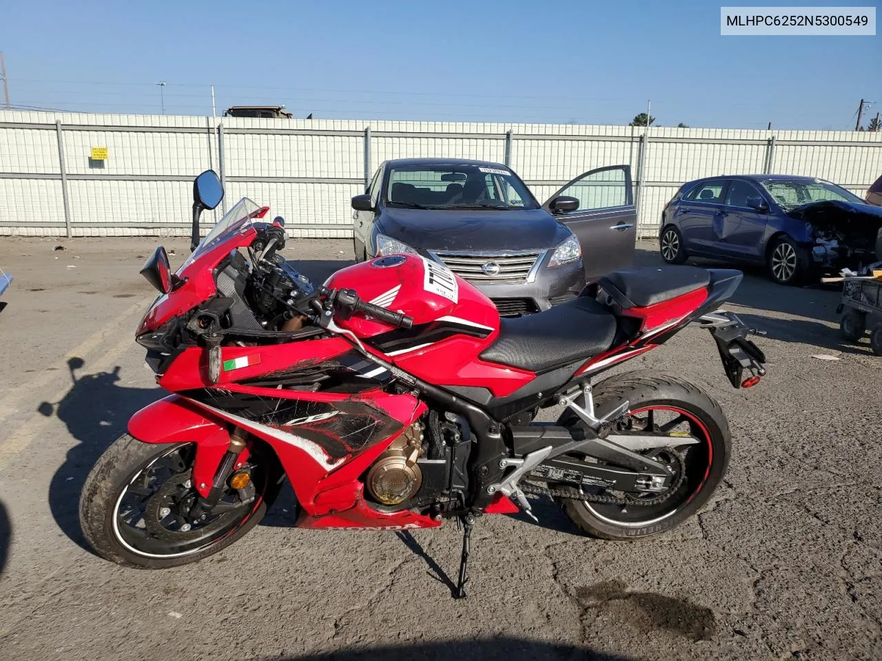 2022 Honda Cbr500 Ra VIN: MLHPC6252N5300549 Lot: 77074124