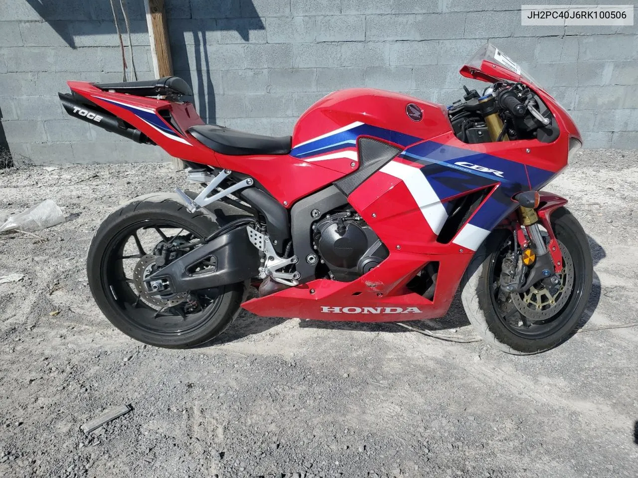 2024 Honda Cbr600 Rr VIN: JH2PC40J6RK100506 Lot: 75536284