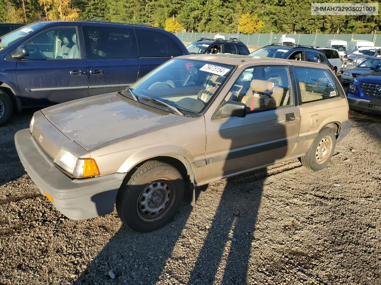 1986 Honda Civic 1500 Dx VIN: JHMAH7329GS021008 Lot: 79475154