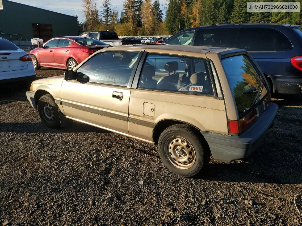 1986 Honda Civic 1500 Dx VIN: JHMAH7329GS021008 Lot: 79475154