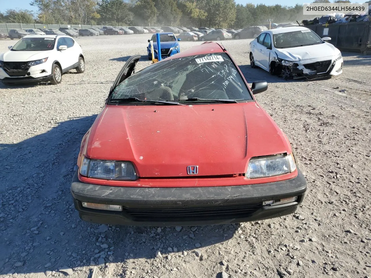 1990 Honda Civic VIN: 2HGED6344LH564439 Lot: 77142714