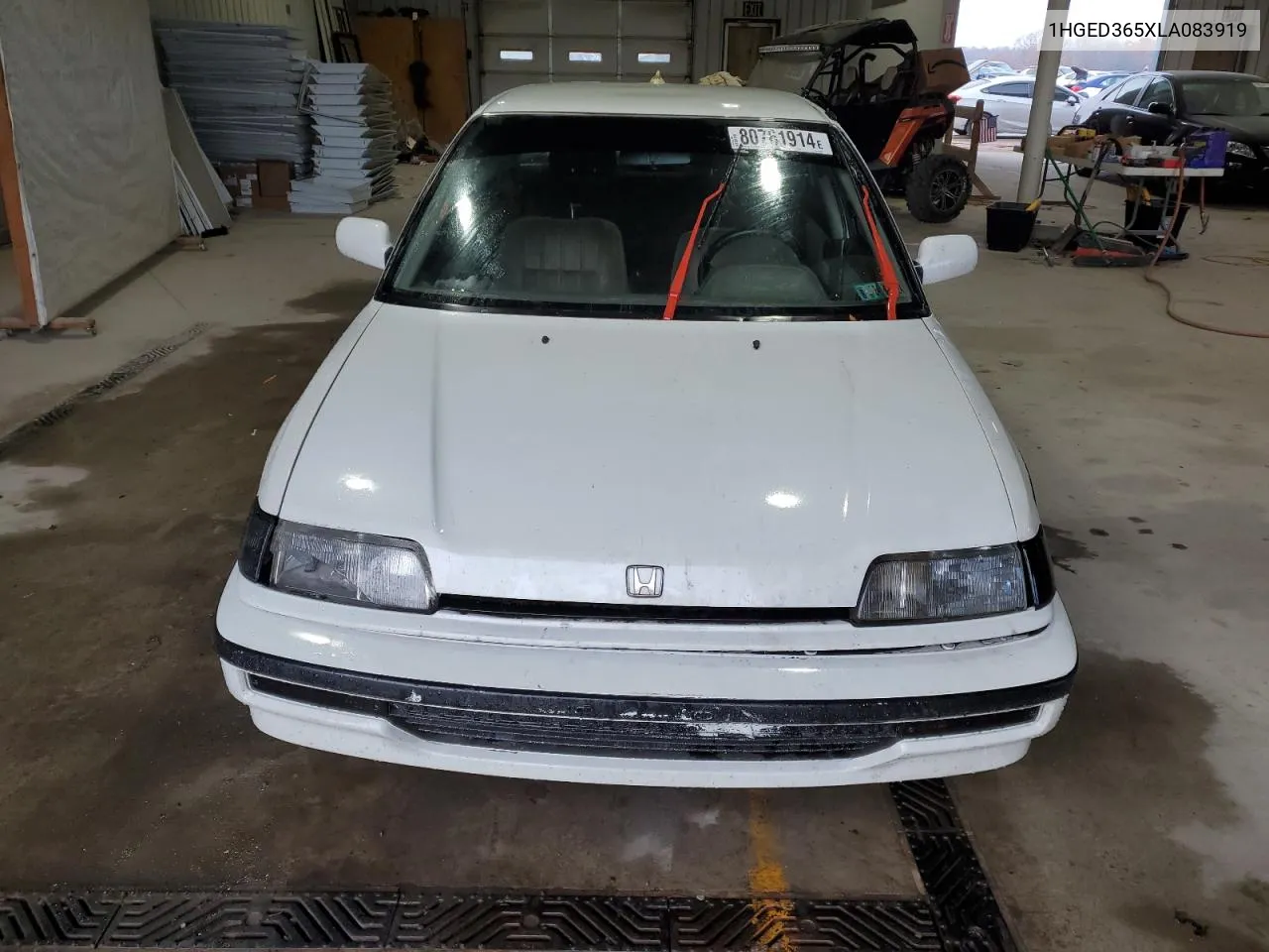 1990 Honda Civic Lx VIN: 1HGED365XLA083919 Lot: 80761914