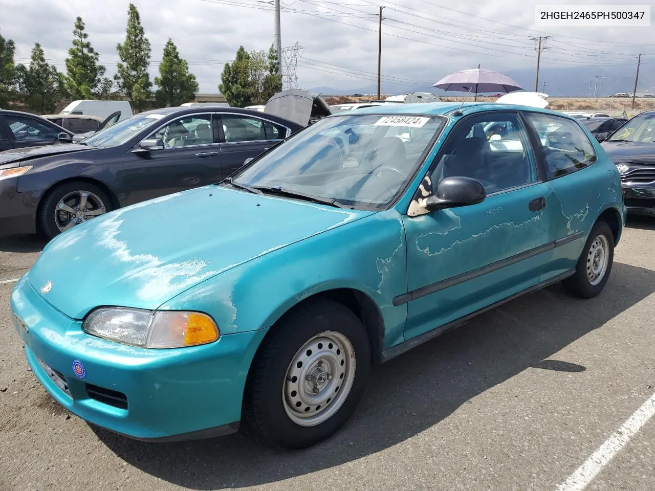 2HGEH2465PH500347 1993 Honda Civic Dx