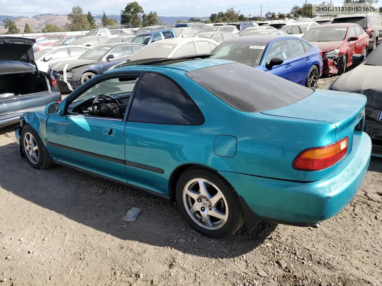 1994 Honda Civic Ex VIN: 2HGEJ1131RH525676 Lot: 77386624