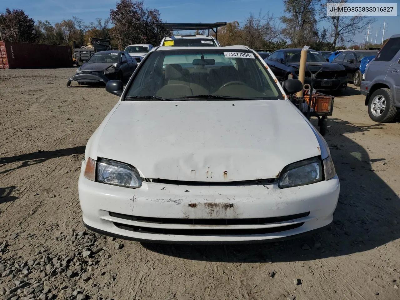 1995 Honda Civic Lx VIN: JHMEG8558SS016327 Lot: 74427004