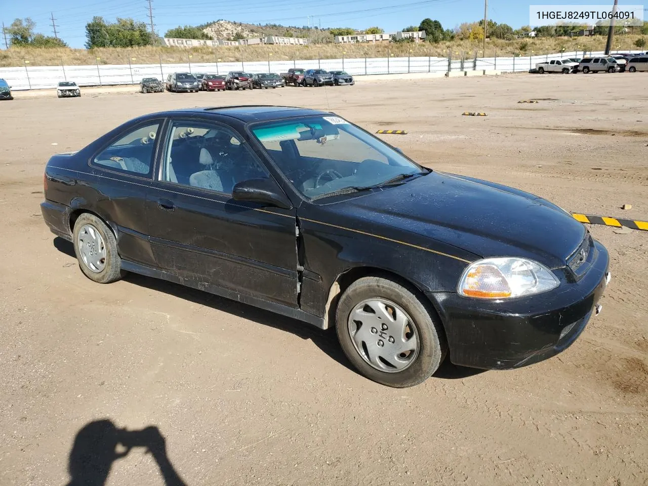 1996 Honda Civic Ex VIN: 1HGEJ8249TL064091 Lot: 76824694