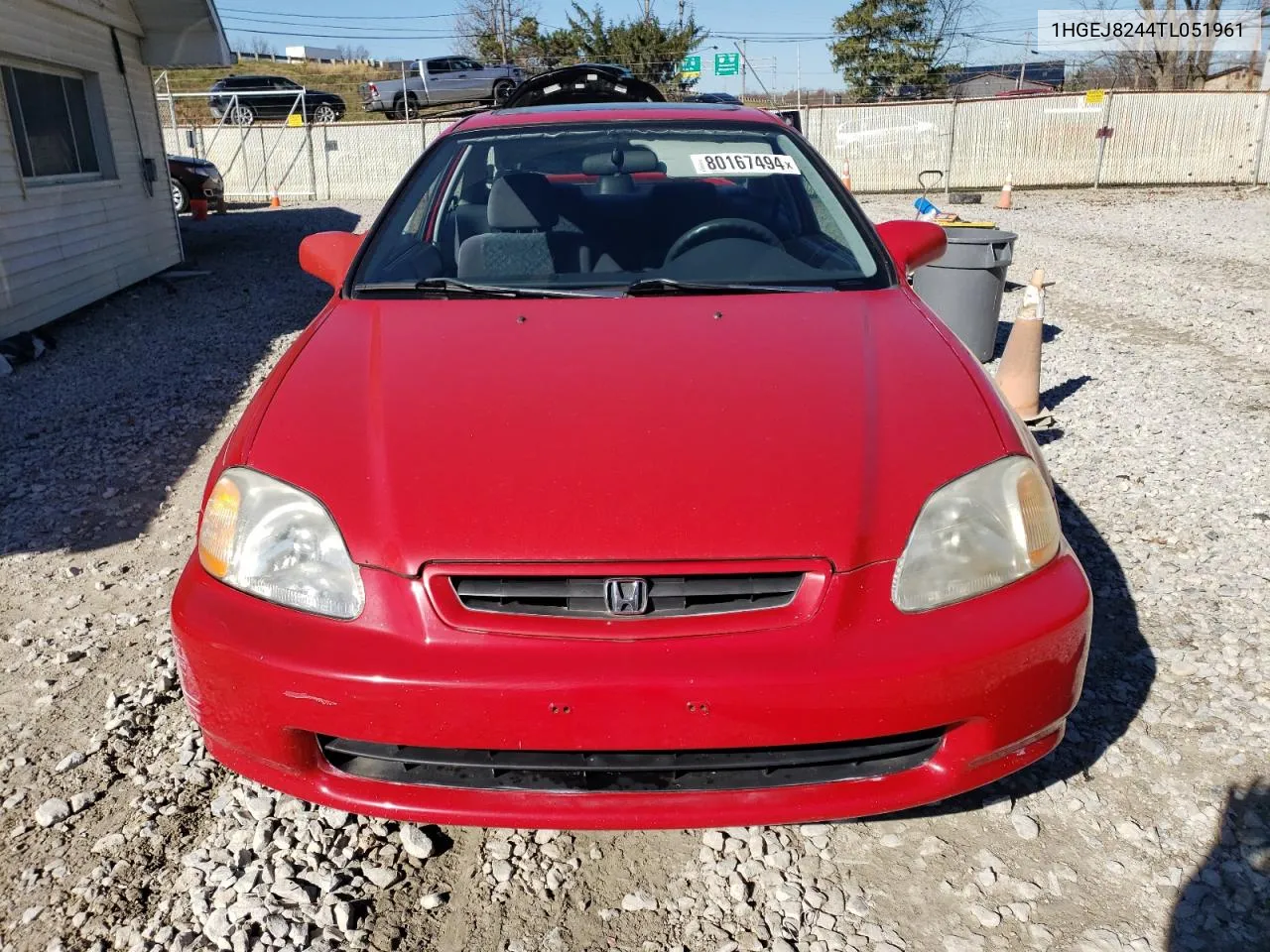 1996 Honda Civic Ex VIN: 1HGEJ8244TL051961 Lot: 80167494