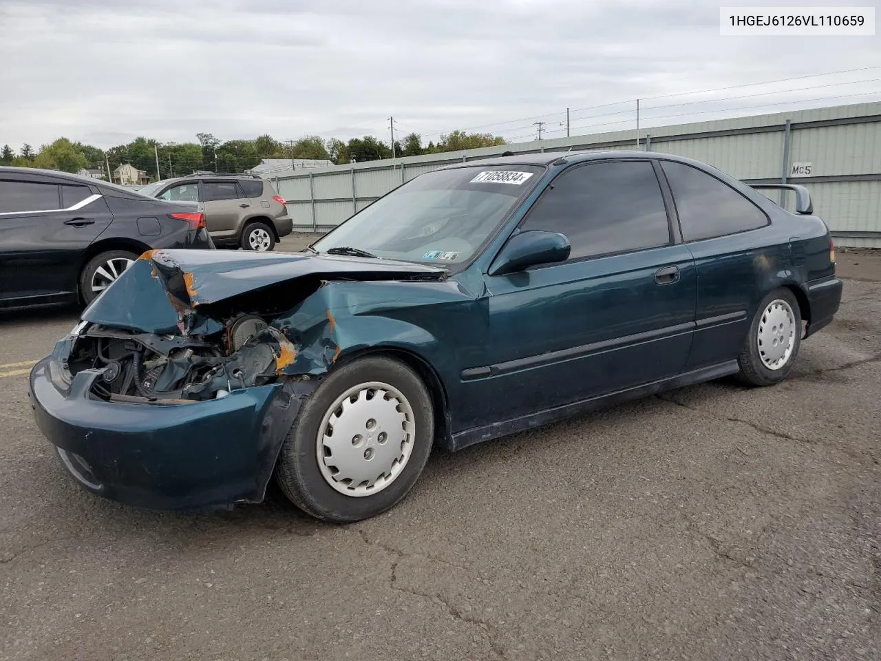 1997 Honda Civic Dx VIN: 1HGEJ6126VL110659 Lot: 71058834