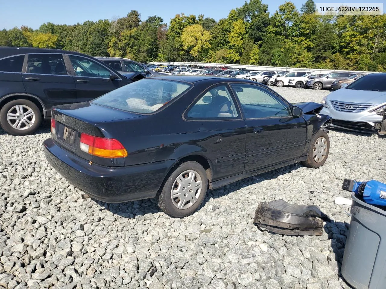 1997 Honda Civic Dx VIN: 1HGEJ6228VL123265 Lot: 74078684