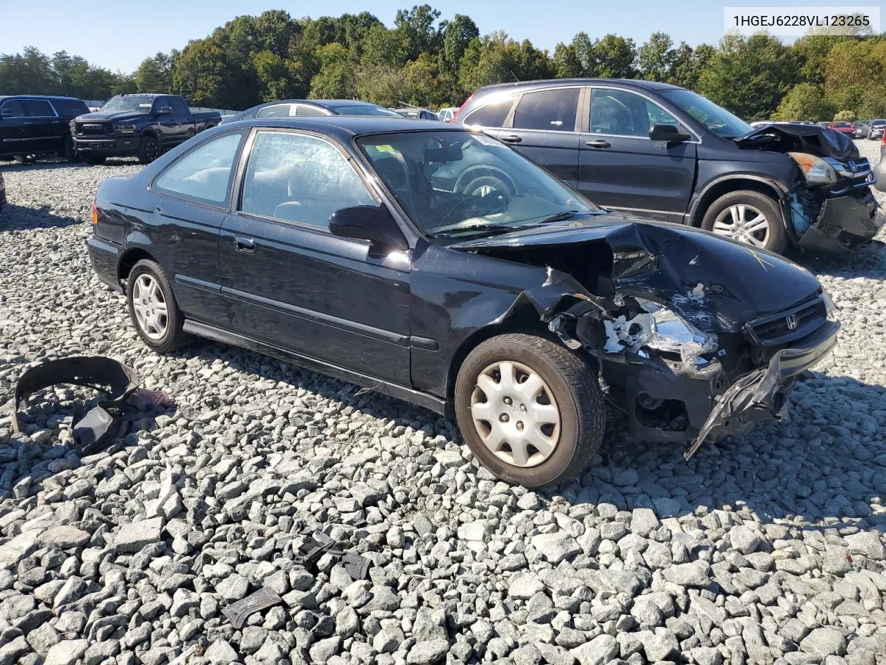 1997 Honda Civic Dx VIN: 1HGEJ6228VL123265 Lot: 74078684