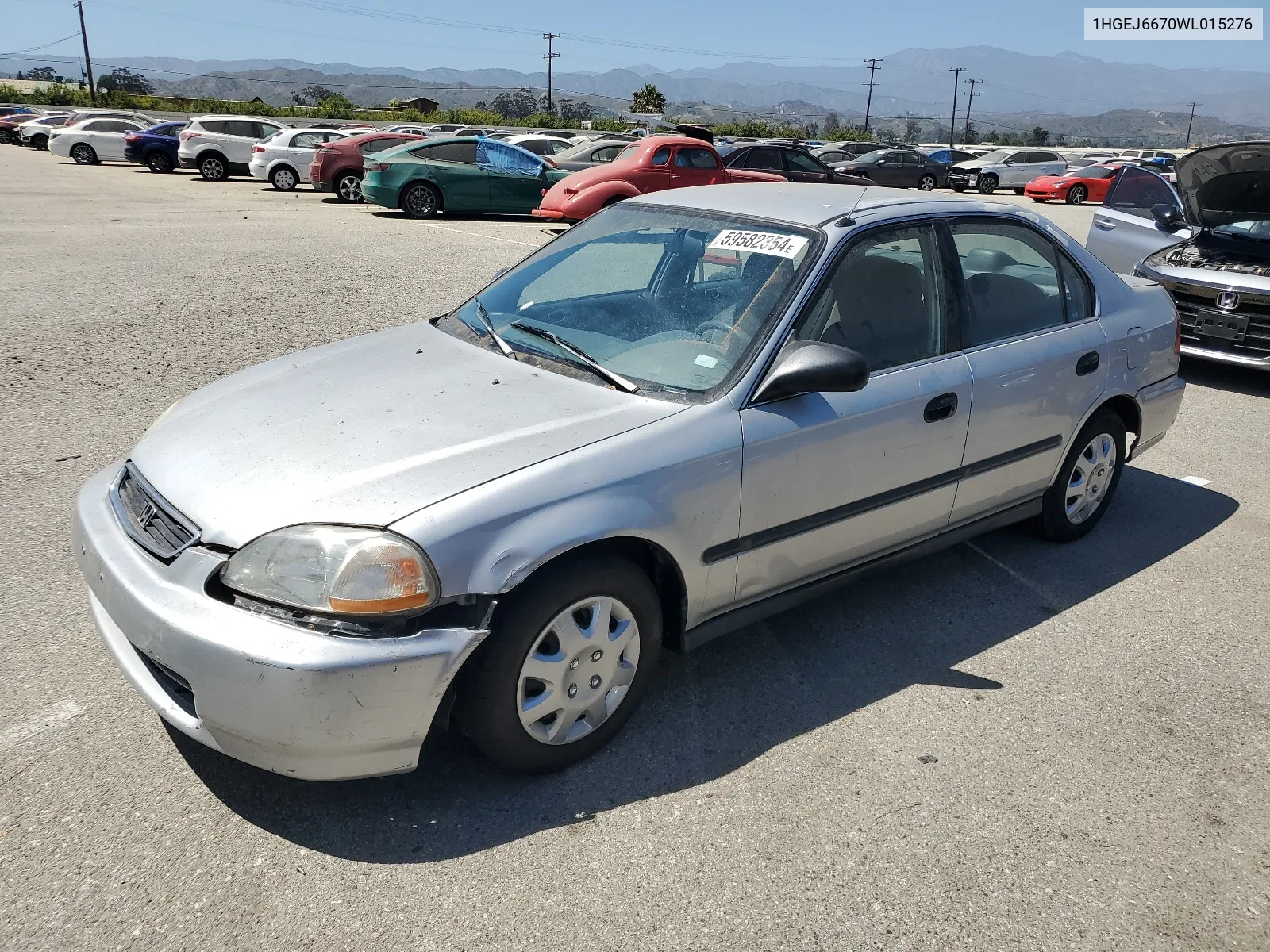 1998 Honda Civic Lx VIN: 1HGEJ6670WL015276 Lot: 59582354