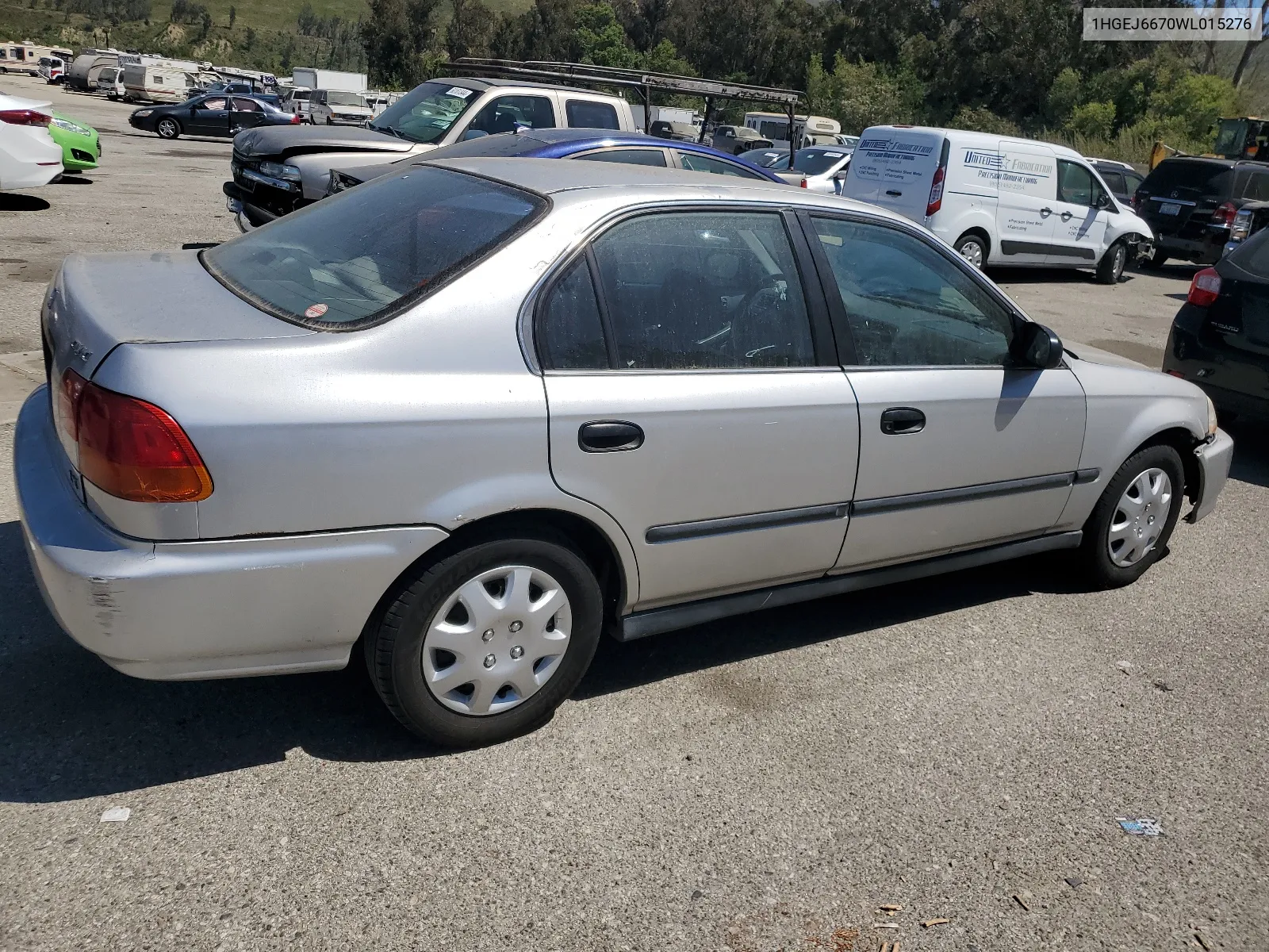 1998 Honda Civic Lx VIN: 1HGEJ6670WL015276 Lot: 59582354