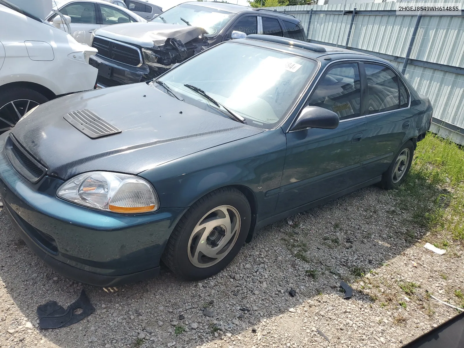 1998 Honda Civic Ex VIN: 2HGEJ8549WH614855 Lot: 66486384