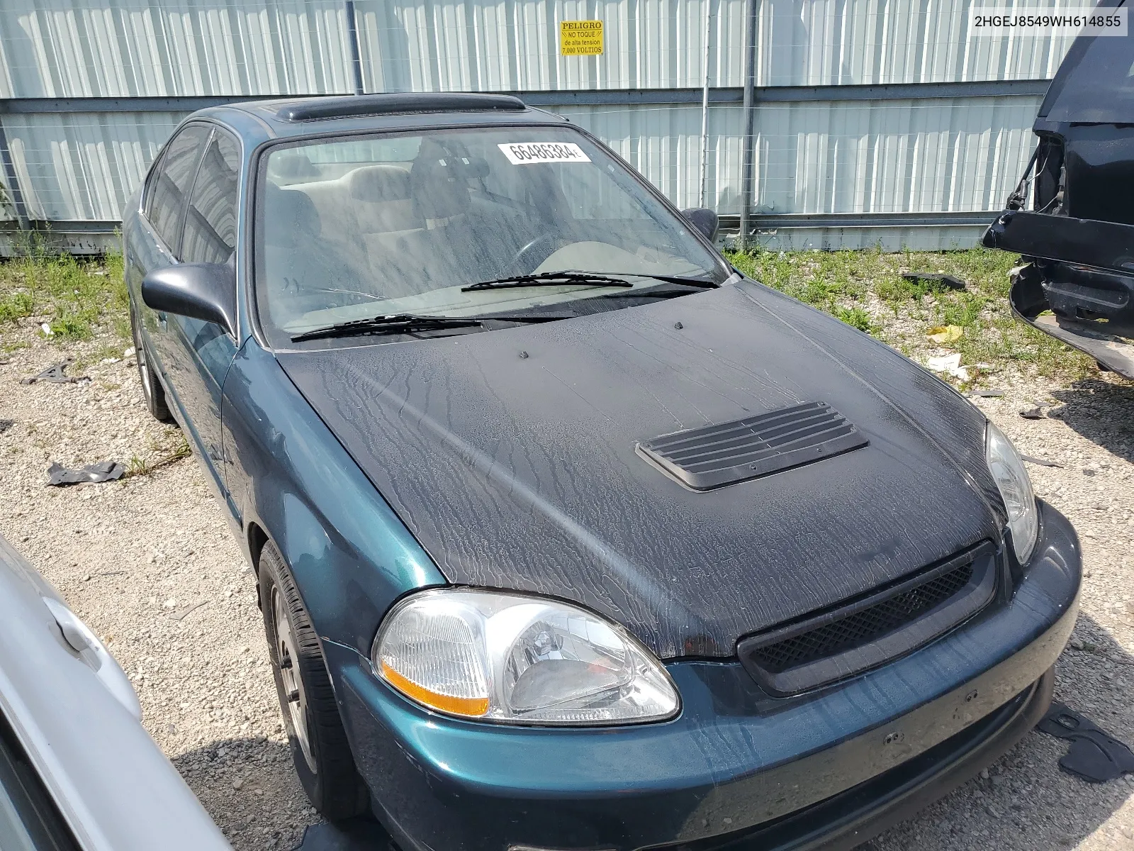 1998 Honda Civic Ex VIN: 2HGEJ8549WH614855 Lot: 66486384