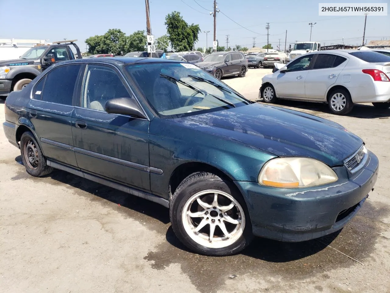 1998 Honda Civic Lx VIN: 2HGEJ6571WH565391 Lot: 66890134