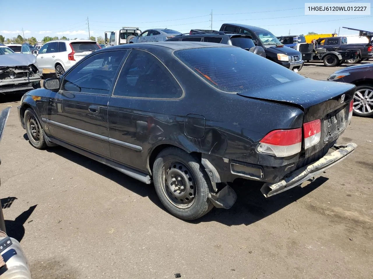 1998 Honda Civic Dx VIN: 1HGEJ6120WL012227 Lot: 68300514