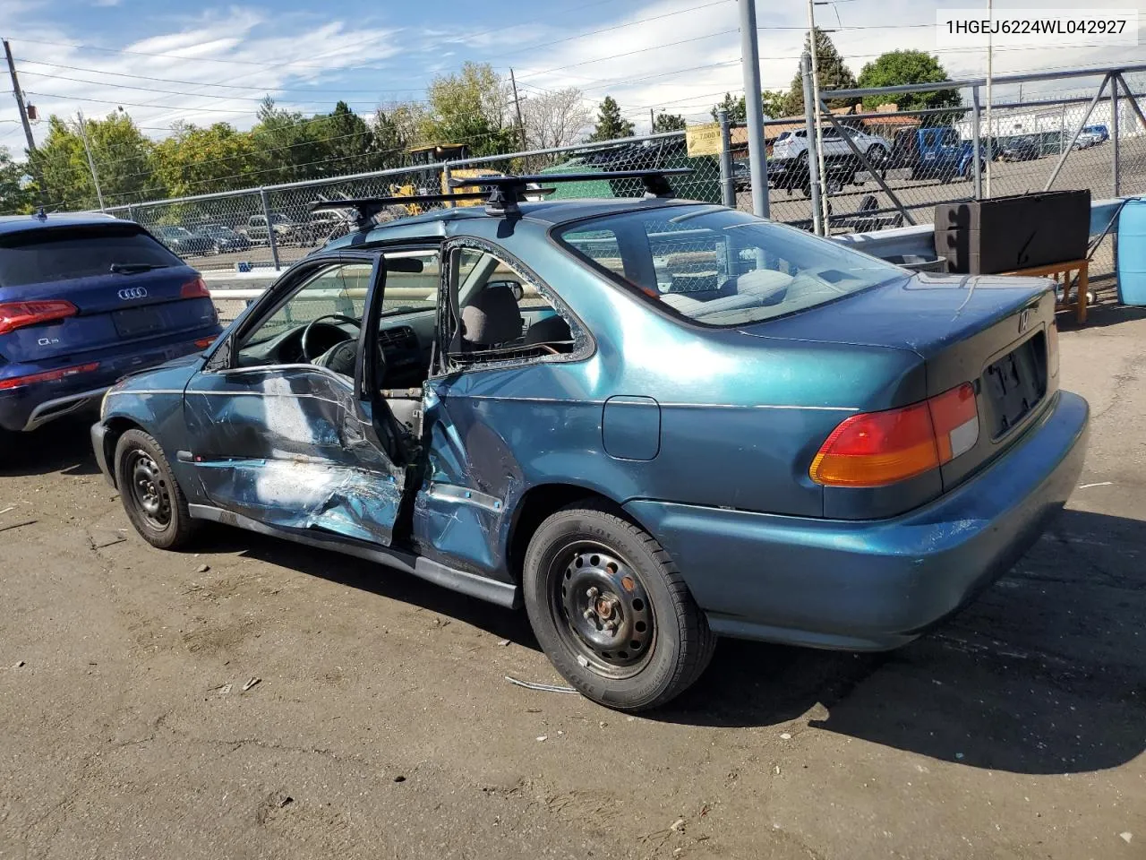 1998 Honda Civic Dx VIN: 1HGEJ6224WL042927 Lot: 68865194