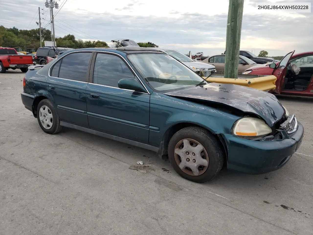 1998 Honda Civic Ex VIN: 2HGEJ864XWH503228 Lot: 69761134