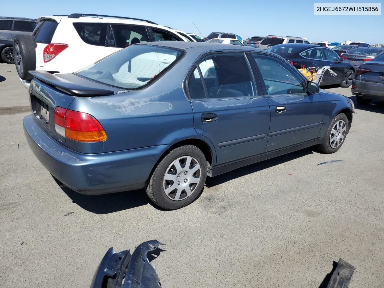 1998 Honda Civic Lx VIN: 2HGEJ6672WH515856 Lot: 71129394