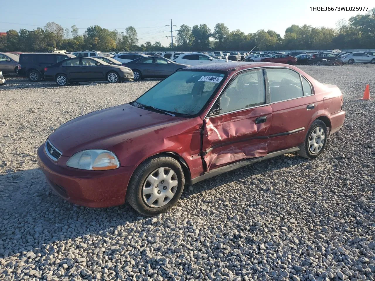 1998 Honda Civic Lx VIN: 1HGEJ6673WL025977 Lot: 71440864