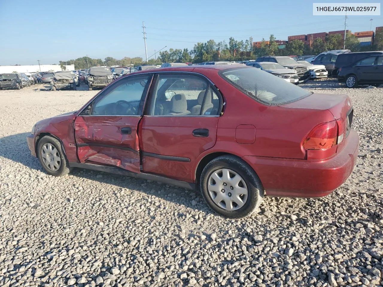 1998 Honda Civic Lx VIN: 1HGEJ6673WL025977 Lot: 71440864