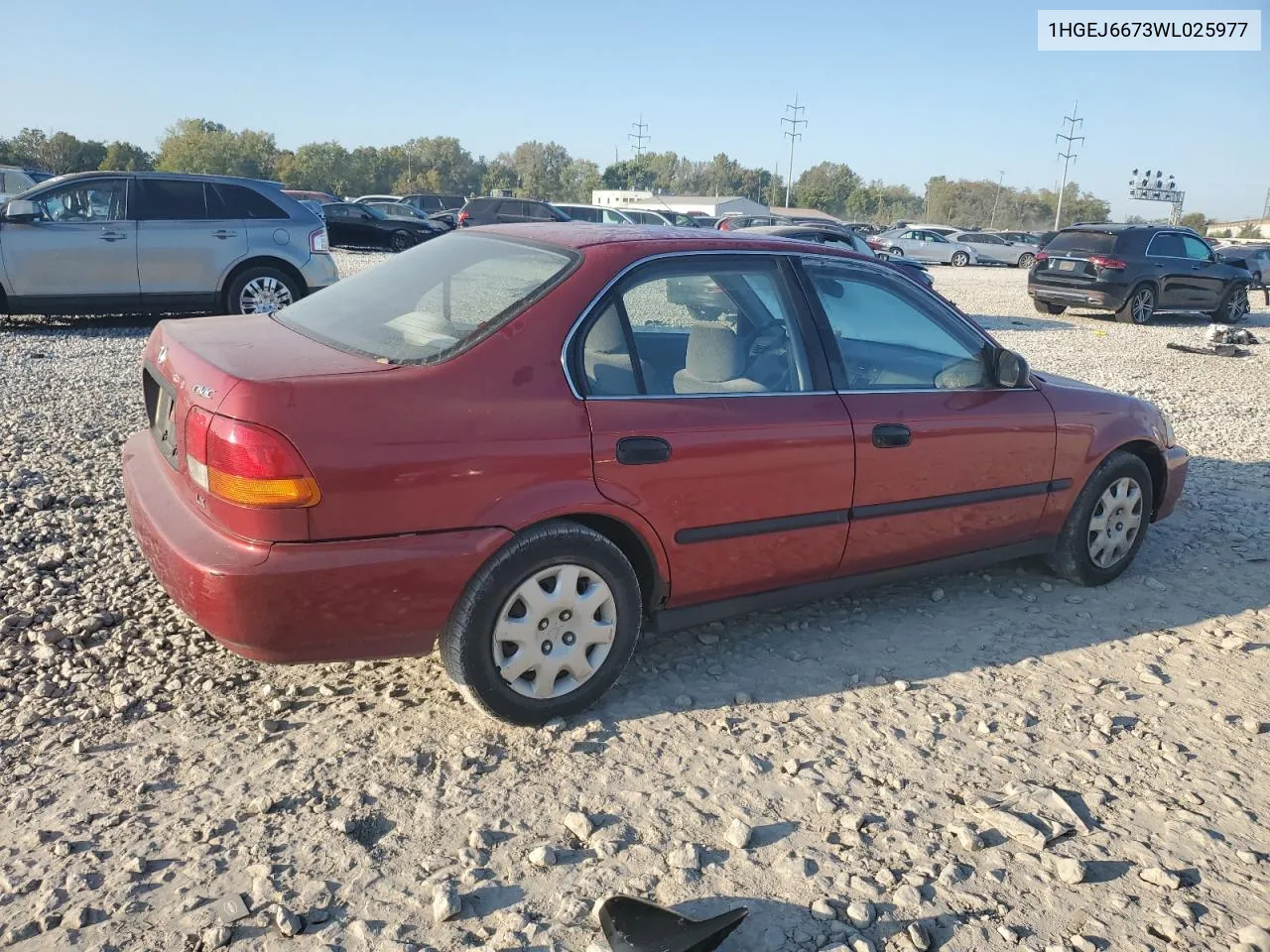 1998 Honda Civic Lx VIN: 1HGEJ6673WL025977 Lot: 71440864